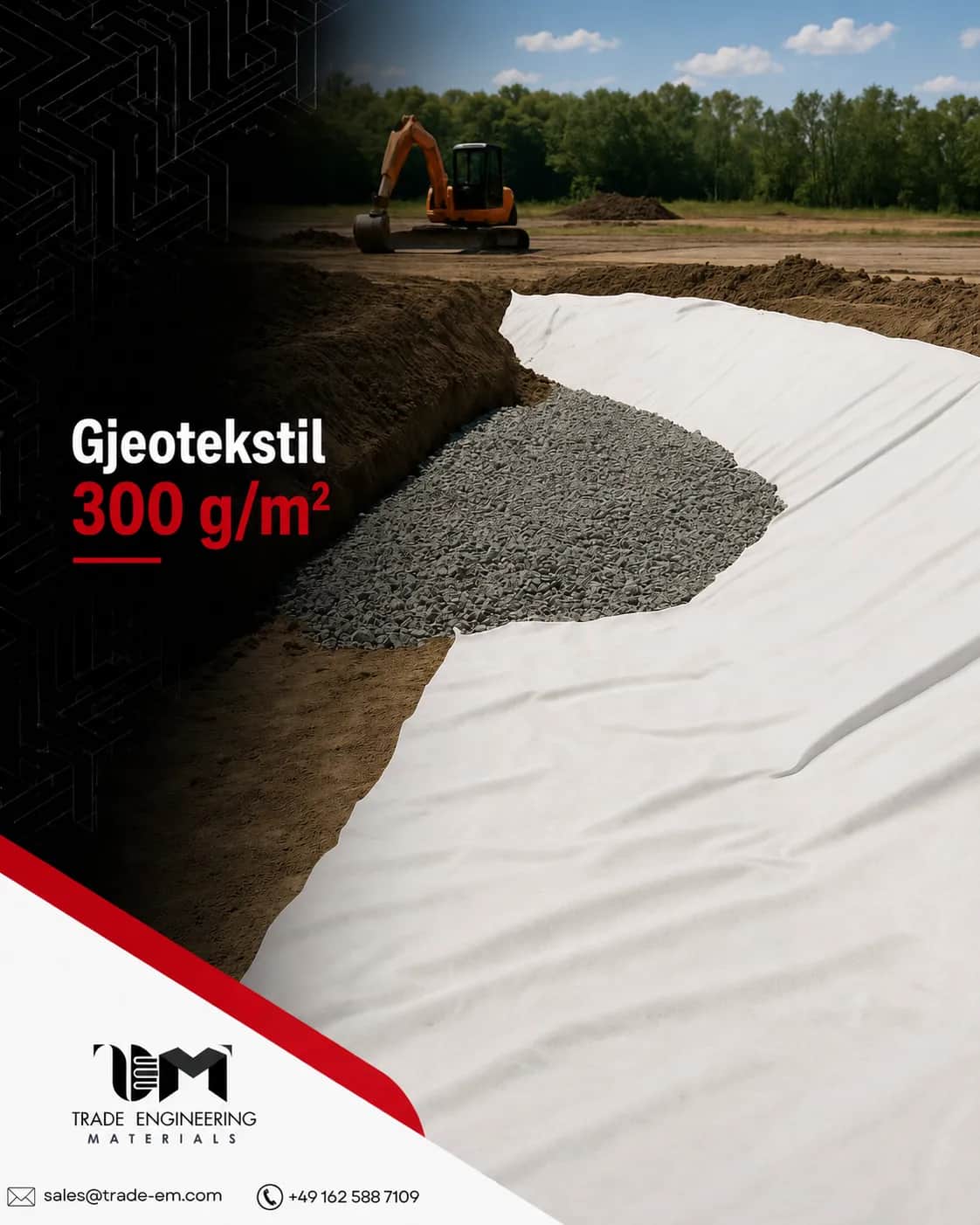 Geotekstil 300 g/m²