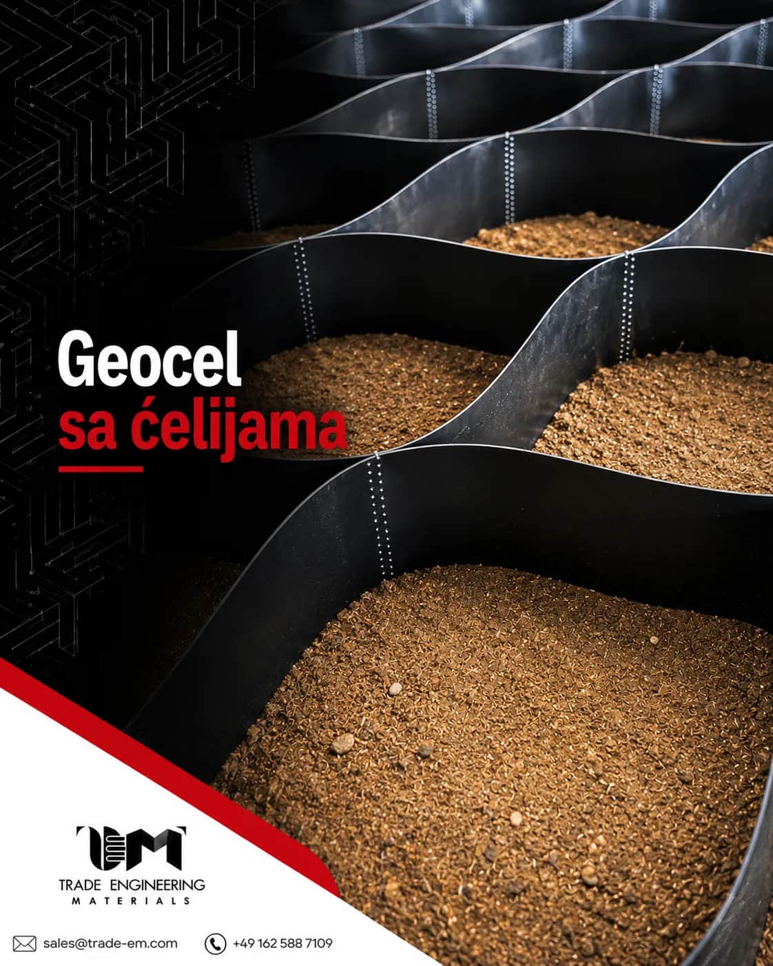 Glatki geocell