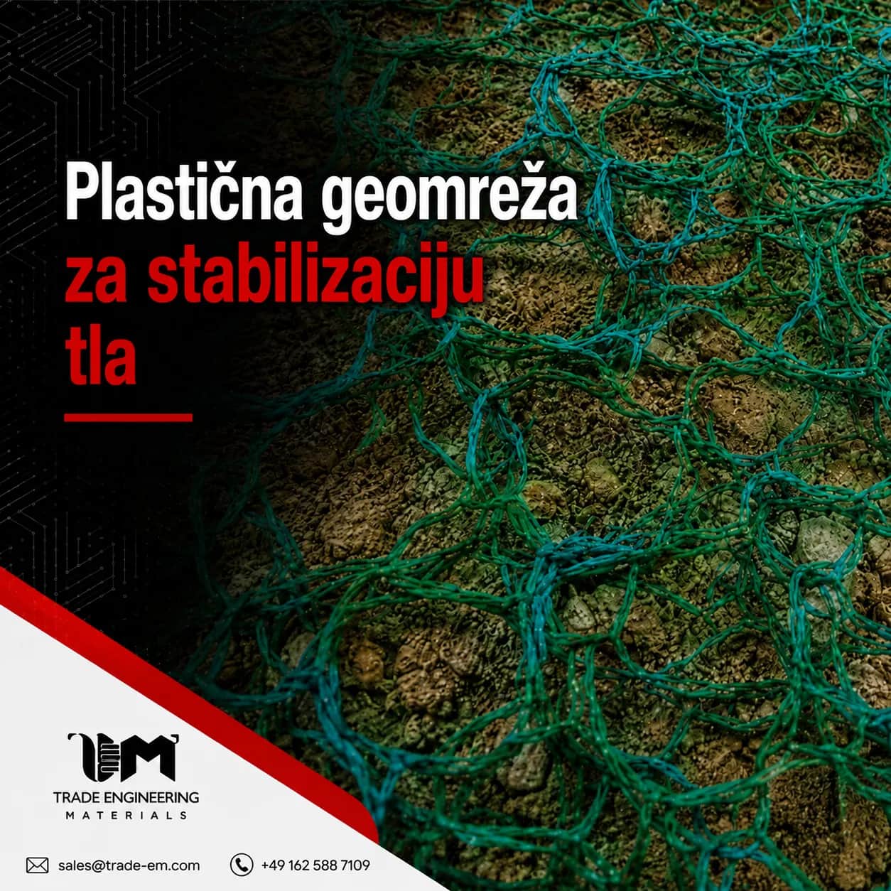Plastična geomreža za stabilizac
